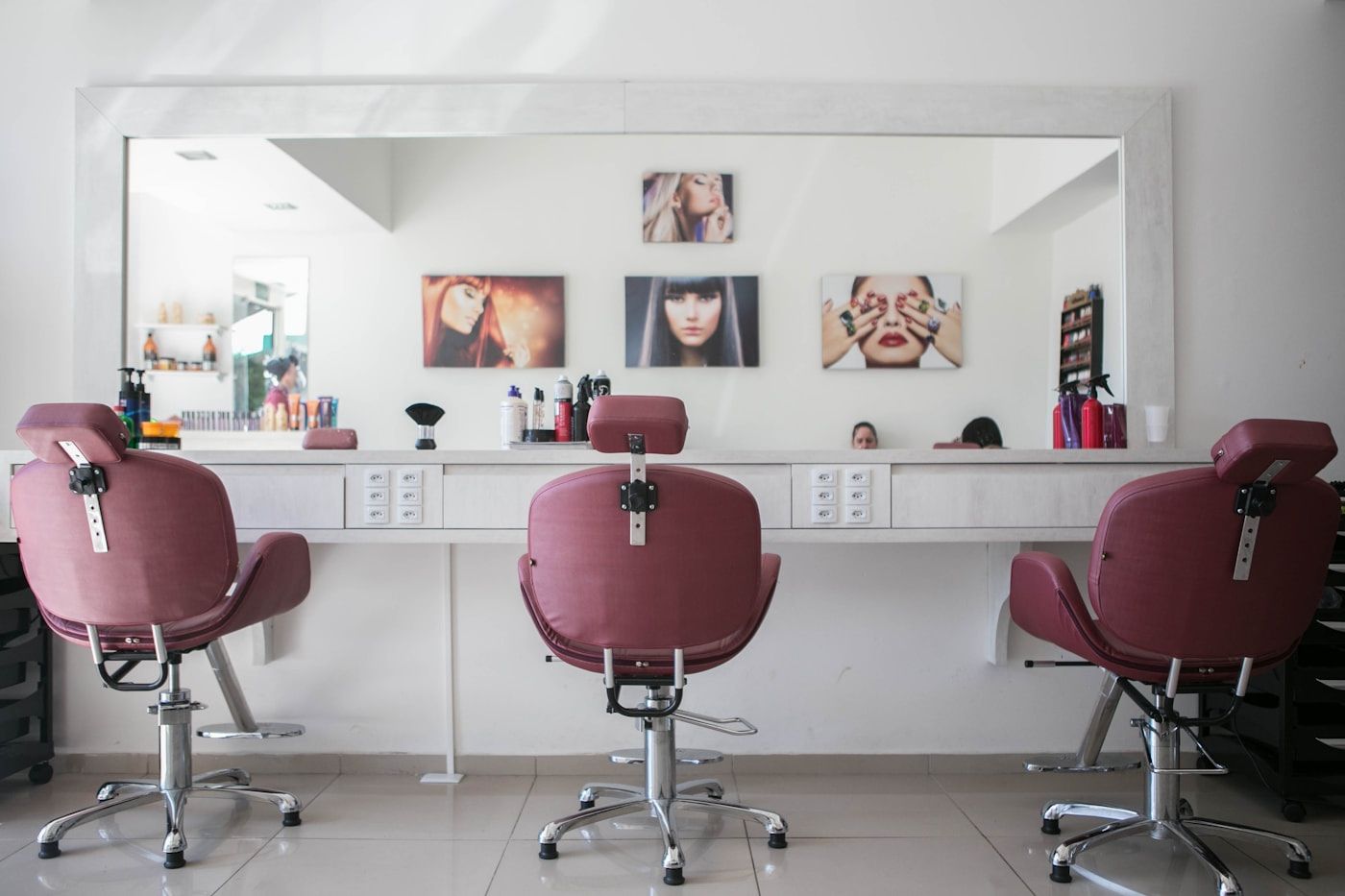 Premium salon chairs prepared for client appointments